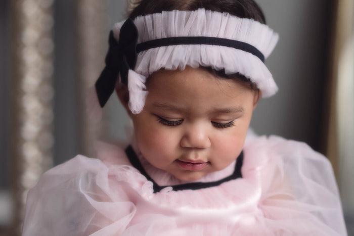Coco-Pink Tulle Hair Sash - Petite Maison Kids