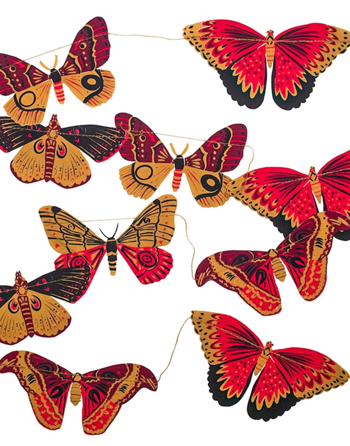 Colourful Butterflies Hand Printed Garland No.07,  East End Press