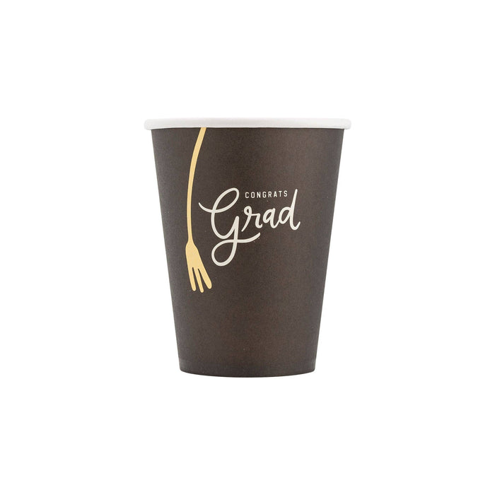 Congrats Grad Black Paper Party Cup
