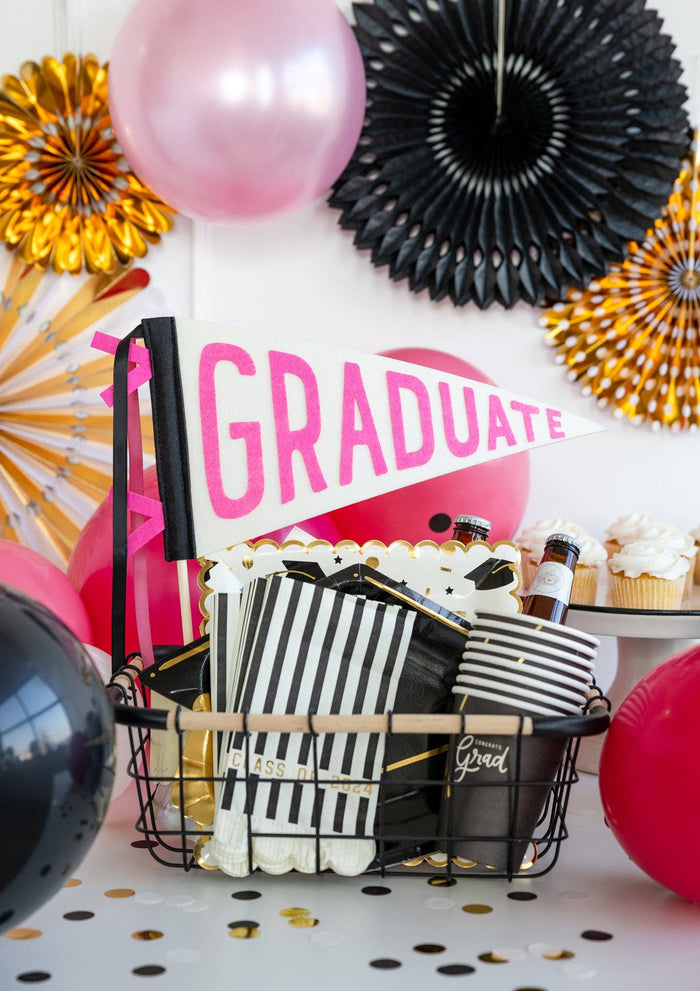 Congrats Grad Black Paper Party Cup