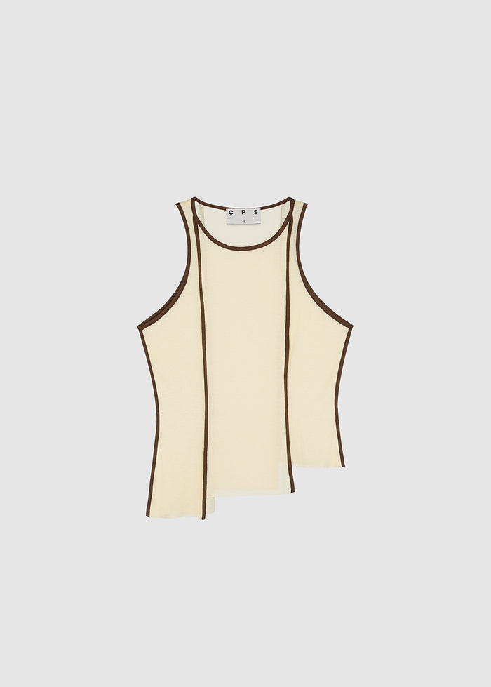 CONTRAST PIPING TANK TOP