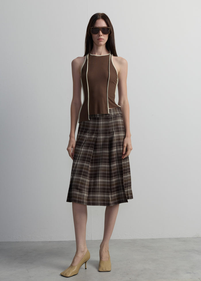 CONTRAST PIPING TANK TOP
