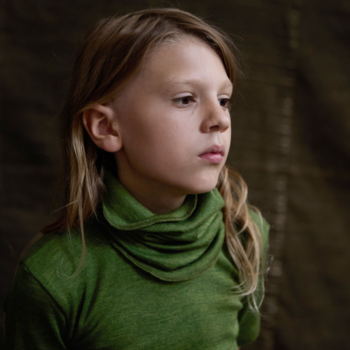 Coot Kids Snood - Merino Wool & Silk - Forest