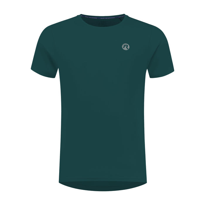 Rogelli Core hardloopshirt korte mouw heren teal voorkant.