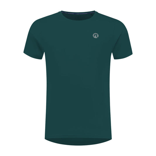 Rogelli Core hardloopshirt korte mouw heren teal voorkant.