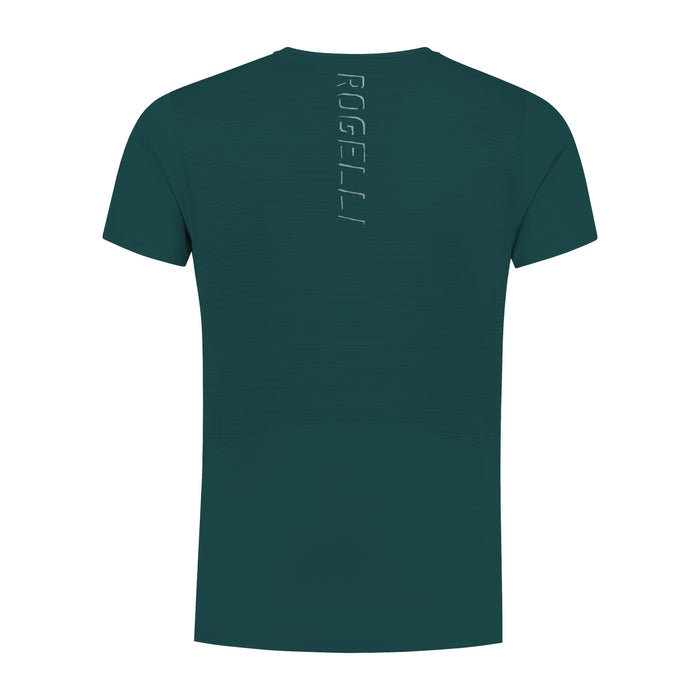 Rogelli Core hardloopshirt korte mouw heren teal achterkant.