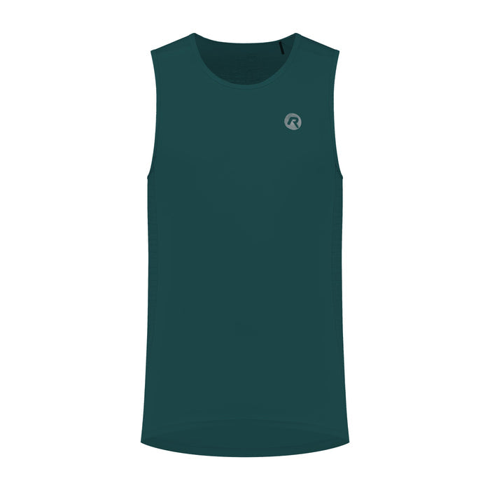 Rogelli Core mouwloos hardloopshirt heren teal voorkant.