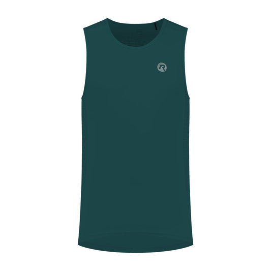 Rogelli Core mouwloos hardloopshirt heren teal voorkant.