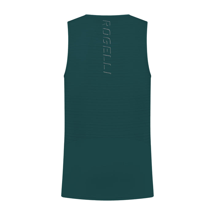 Rogelli Core mouwloos hardloopshirt heren teal achterkant.