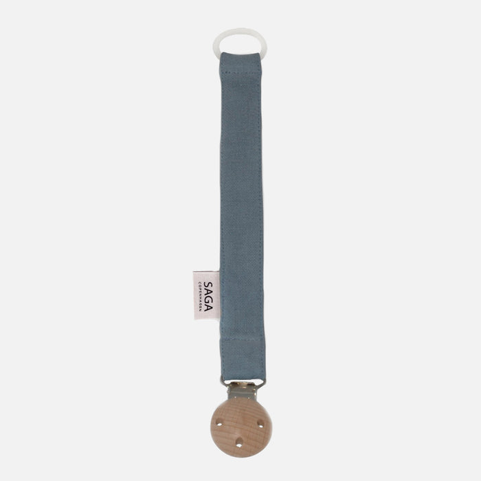 Cotton Pala Pacifier Clip - Moonlight Blue
