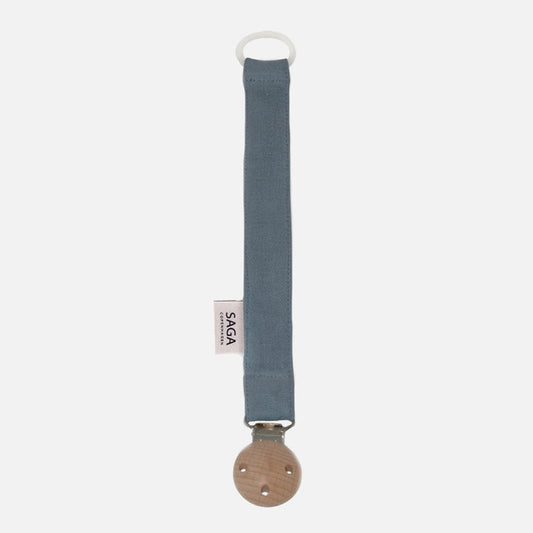 Cotton Pala Pacifier Clip - Moonlight Blue