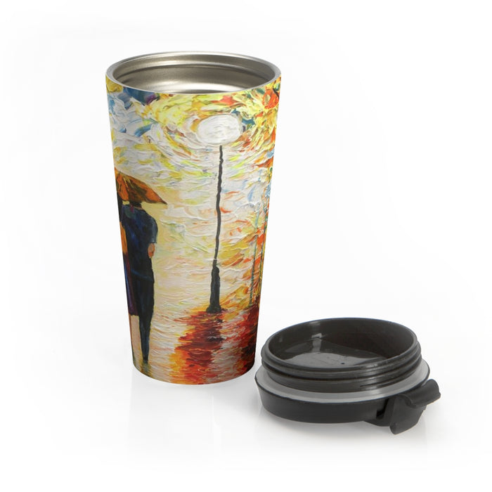 Couple in the Rain - Travel Mug