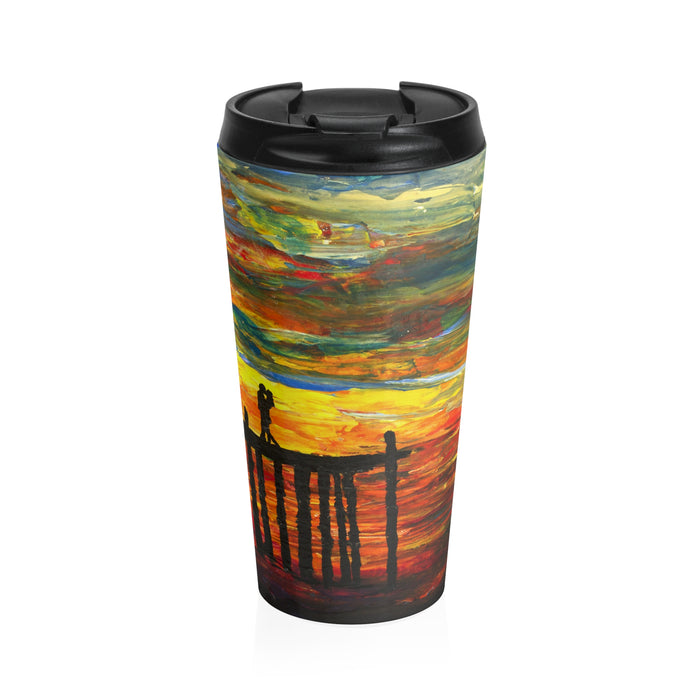 Couple on a Pier - Travel Mug