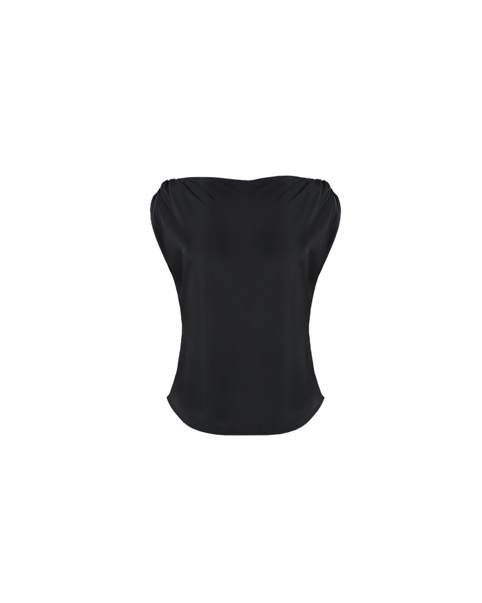 CURTIS SLEEVELESS BLOUSE BLACK