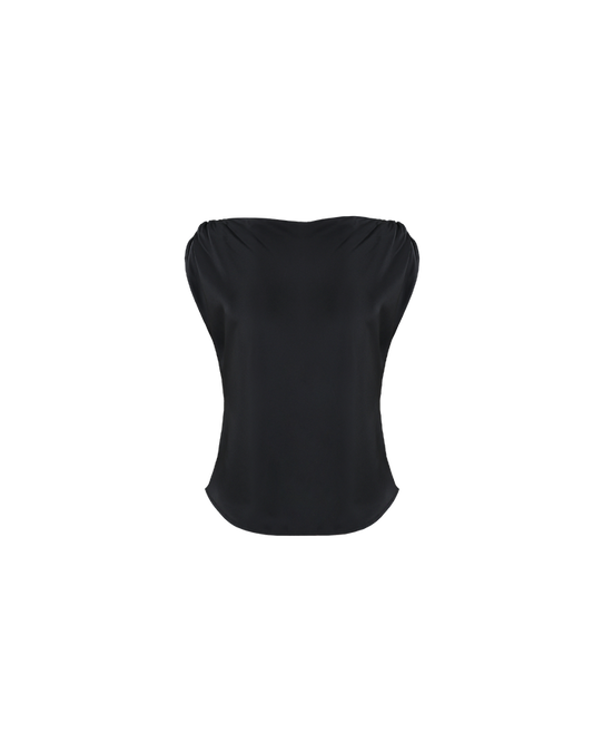 CURTIS SLEEVELESS BLOUSE BLACK