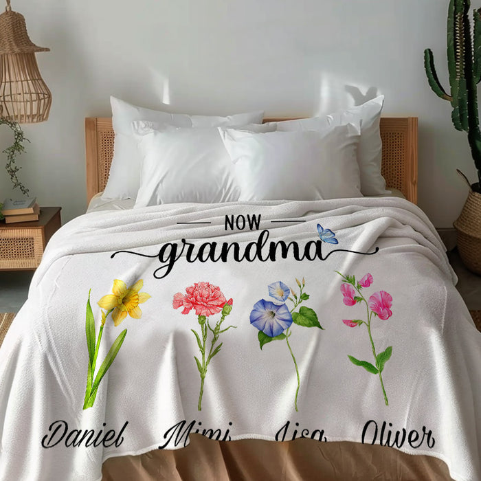 Custom Blanket for Grandma | First Mom Now Grandma Blanket
