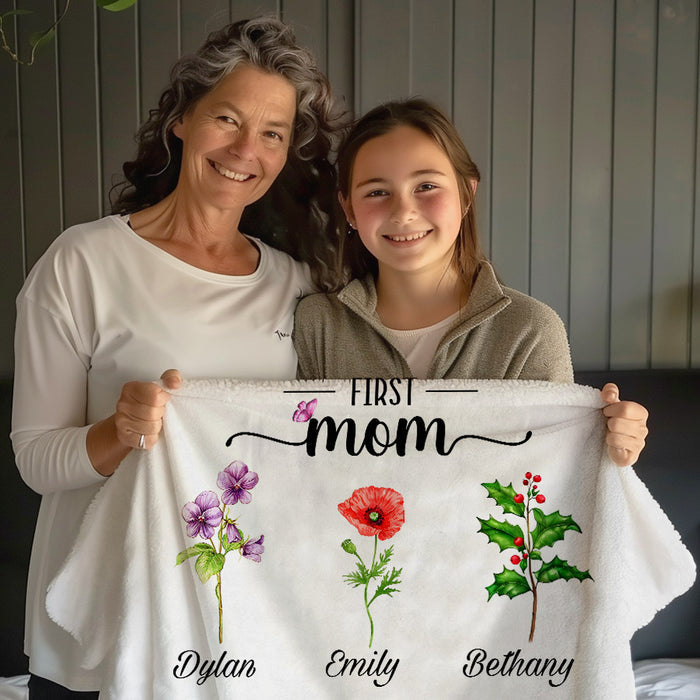 Custom Blanket for Grandma | First Mom Now Grandma Blanket