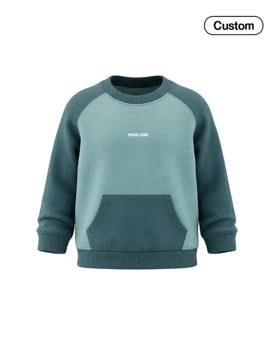 Custom Boys Sweatshirt - Kangaroo Pocket Raglan - Personalized Top