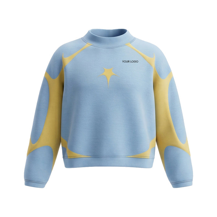 Custom Cropped  Sweatshirt - Starburst Graphic - Personalized