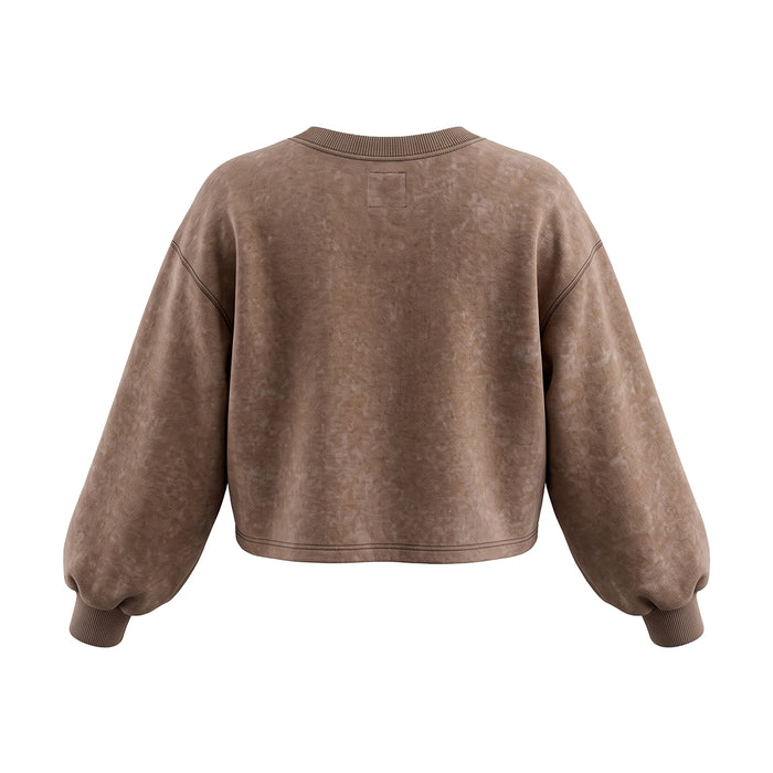 Custom Cropped Sweatshirt - Washed Finish - Personalized Top