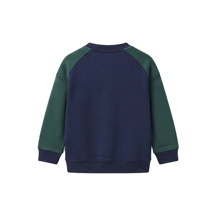 Custom Girls Sweatshirt - Colorblock Kangaroo Pocket - Personalized