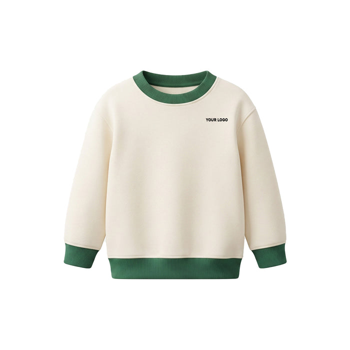 Custom Girls Sweatshirt - Contrast Rib Crewneck - Personalized Top