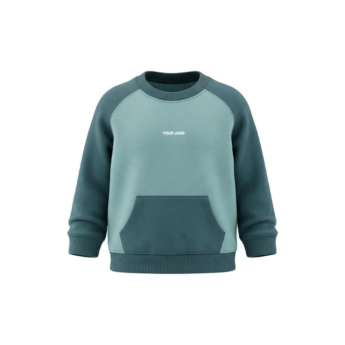 Custom Girls Sweatshirt - Kangaroo Pocket Raglan - Personalized Top