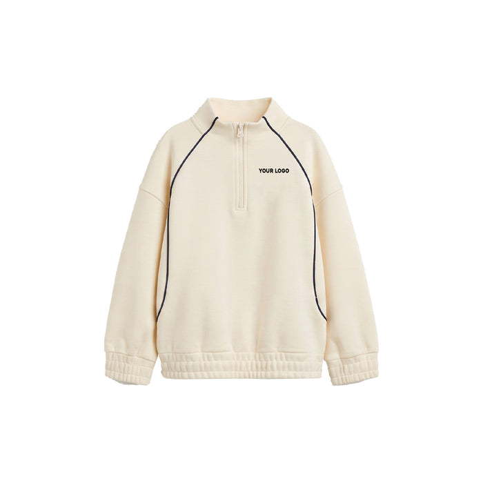 Custom Girls Sweatshirt - Quarter-Zip Cowl Neck - Personalized
