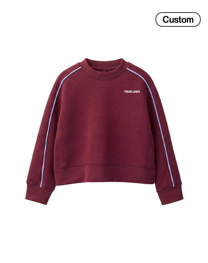 Custom Girls Sweatshirt - Raglan Side Stripe Detail- Personalized