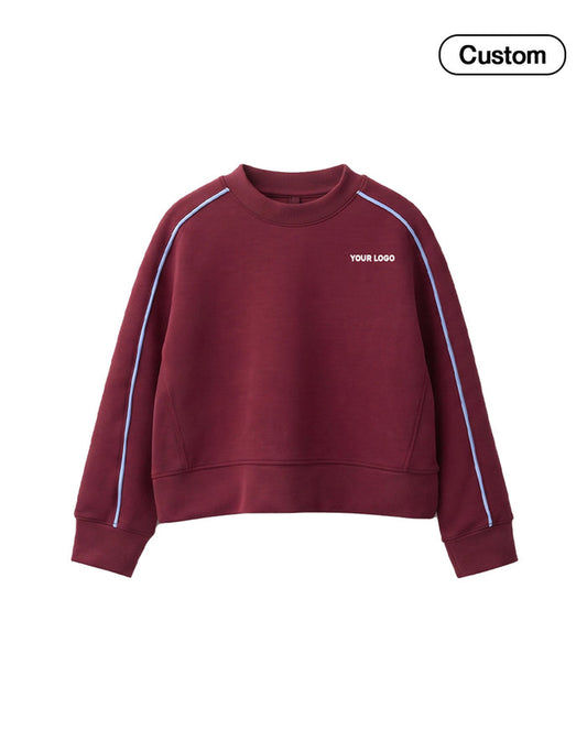 Custom Girls Sweatshirt - Raglan Side Stripe Detail- Personalized