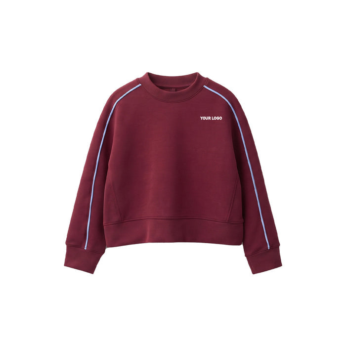 Custom Girls Sweatshirt - Raglan Side Stripe Detail- Personalized