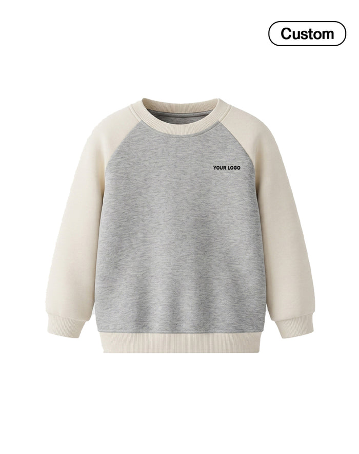 Custom Girls Sweatshirt - Two-Tone Raglan Crewneck - Personalized