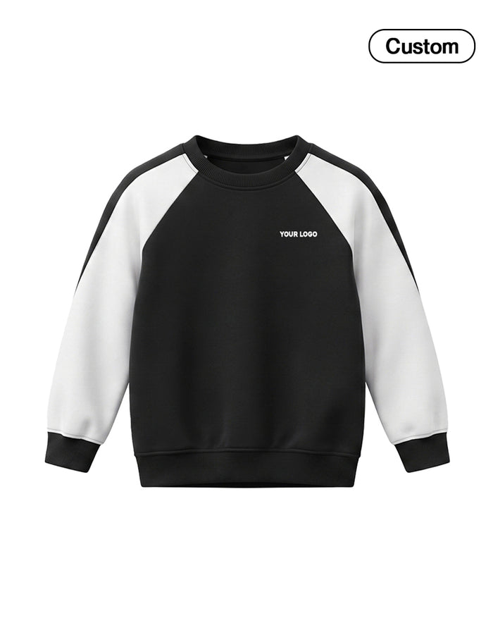 Custom Girls Sweatshirt - Two-Tone Raglan Sleeves - Personalized