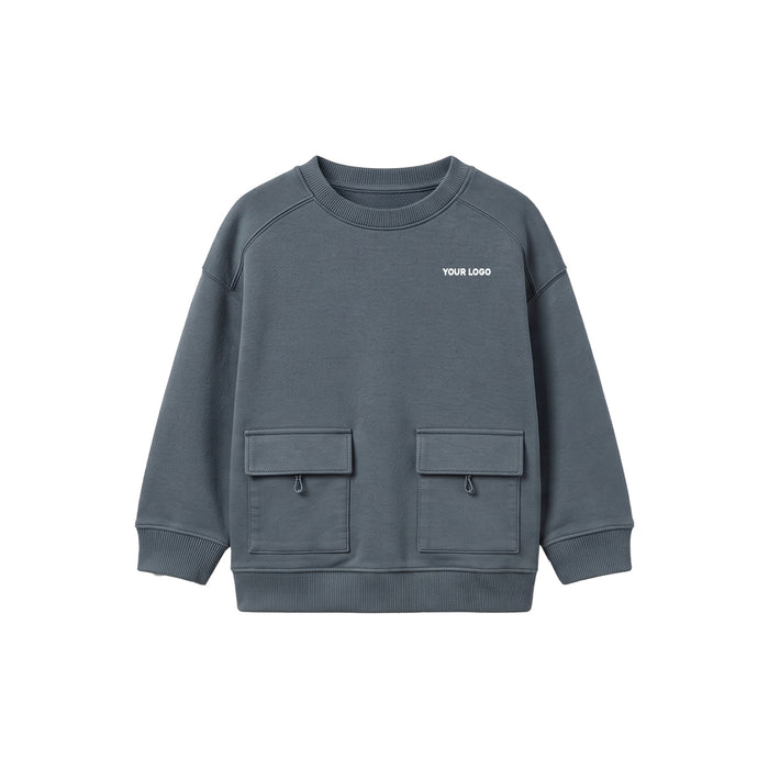 Custom Girls Sweatshirt - Utility Pocket Raglan - Personalized Top