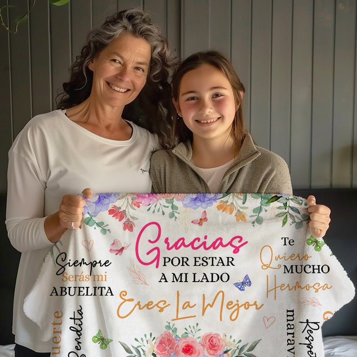 Custom Grandma Blanket | Spanish Abuela Gift for Grandma
