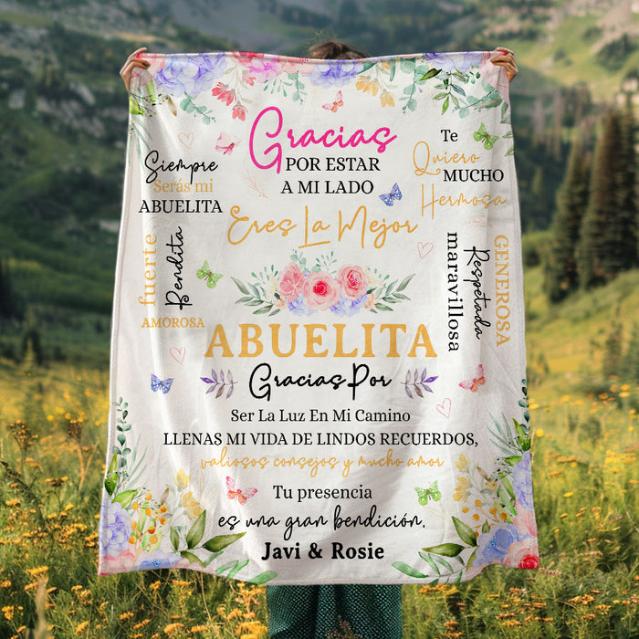 Custom Grandma Blanket | Spanish Abuela Gift for Grandma