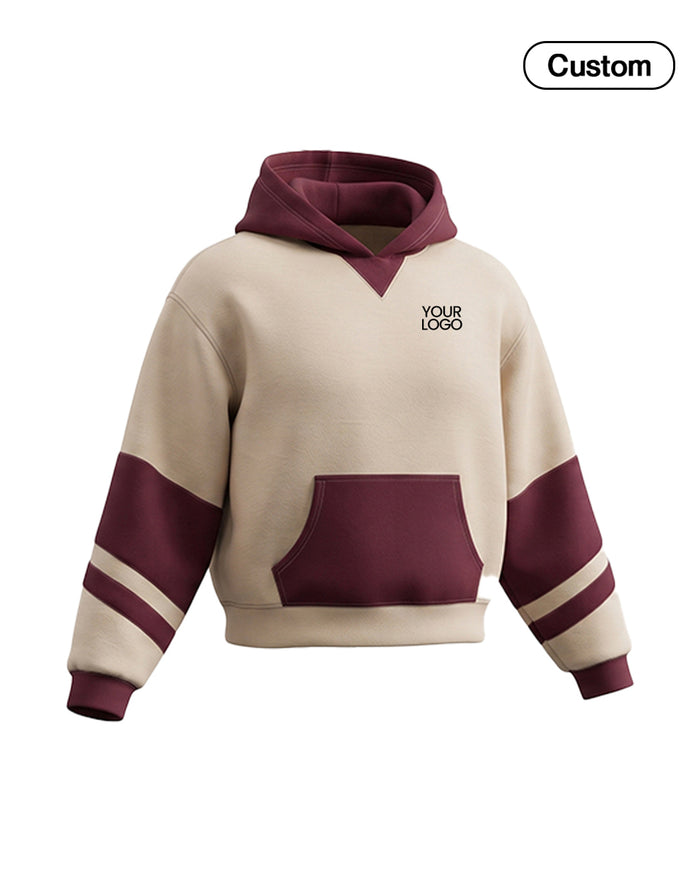 Custom Premium Hoodie - Varsity Color Block - Personalized Sweatshirt - UNISWIFT USA
