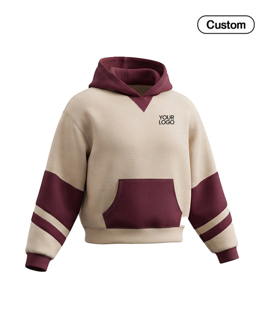 Custom Premium Hoodie - Varsity Color Block - Personalized Sweatshirt - UNISWIFT USA
