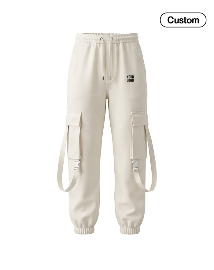 Custom Women Cargo Joggers - Utility Strap - Personalized