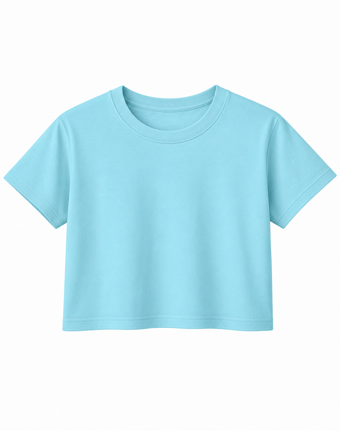 Custom Women Crop-Top - Solid Color - Personalized Halftee