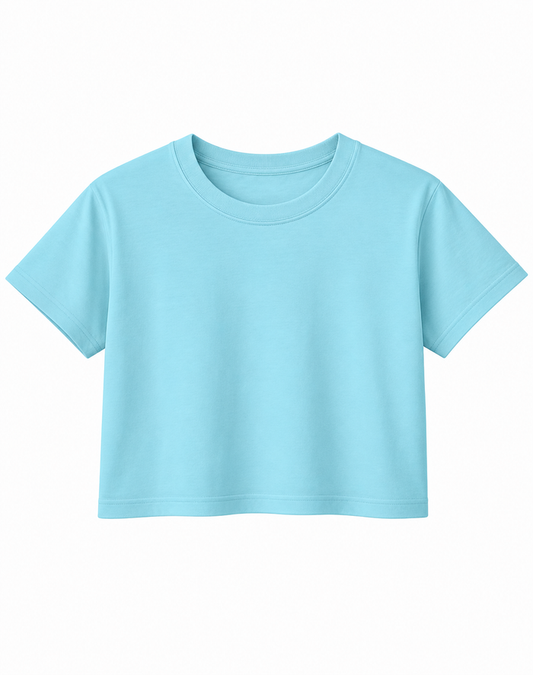 Custom Women Crop-Top - Solid Color - Personalized Halftee