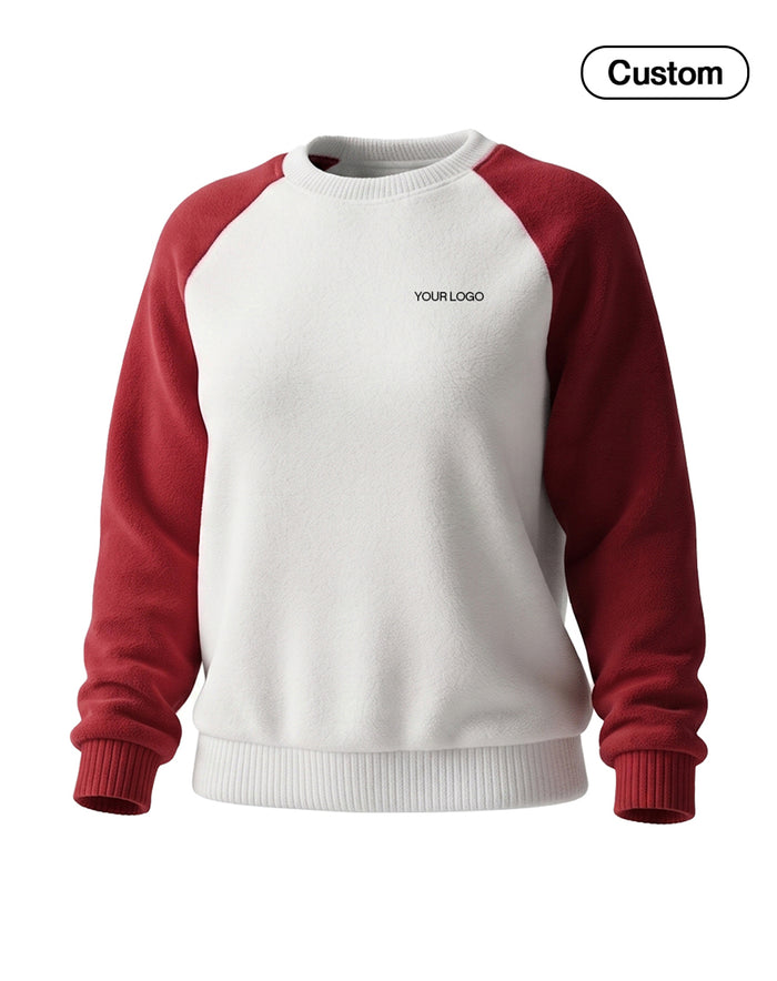 Custom Women Sweatshirt - Classic Raglan Design - Personalized Crewneck