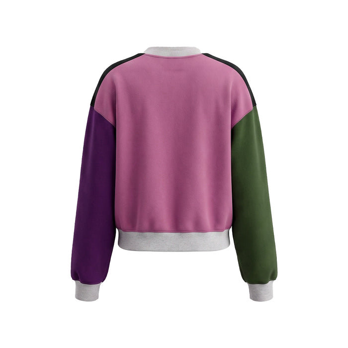 Custom Women Sweatshirt - Contrast Color Block - Personalized Top