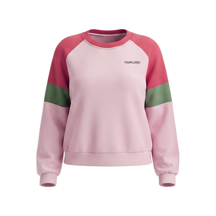 Custom Women Sweatshirt - Contrast Raglan Sleeves - Personalized