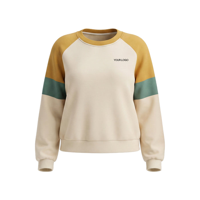 Custom Women Sweatshirt - Contrast Sleeve Raglan - Personalized