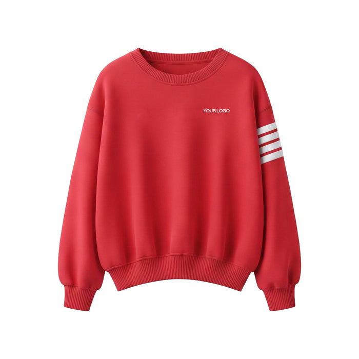 Custom Women Sweatshirt - Oversized Sport Stripe - Personalized