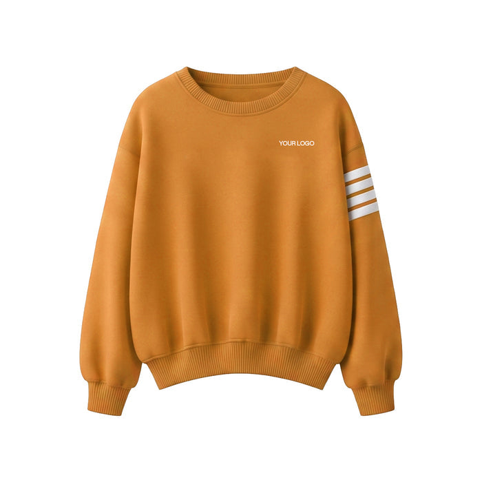 Custom Women Sweatshirt - Oversized Varsity Stripe - Personalized
