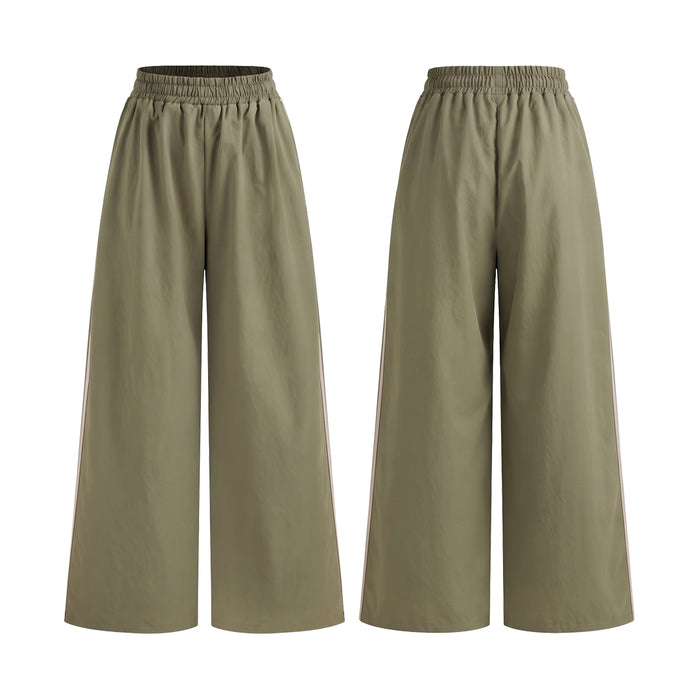 Custom Women Wide-Leg Trousers - Contrast Panels - Personalized
