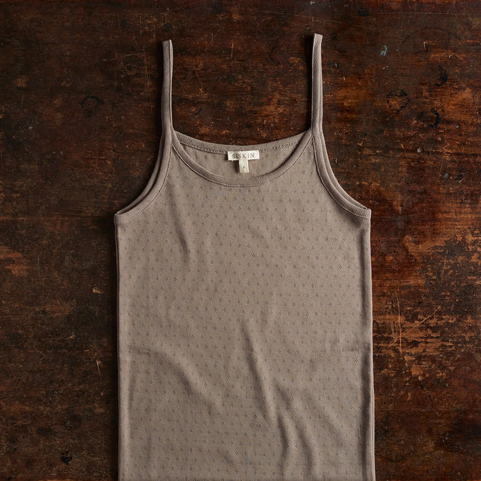 Cygnus Women's Top - Cotton Pointelle - Timber
