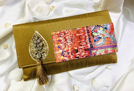 Dark Gold Clutch Sling Bag